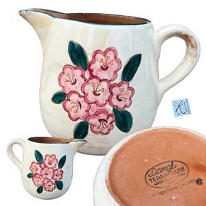 Stangl Pottery Terra Rose Mountain Laurel Crude Pitcher Planter